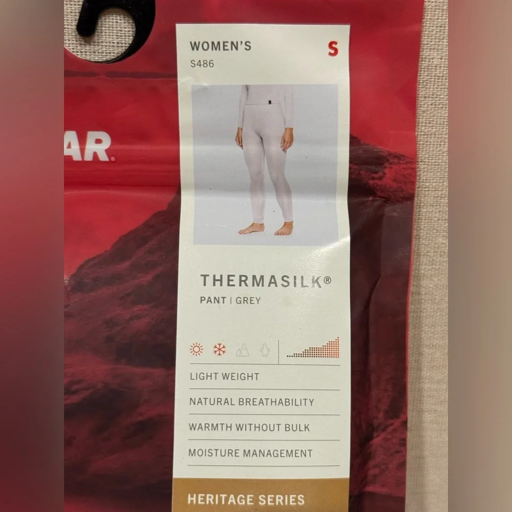 Women's Thermasilk Base Layer Leggings in Light Gray - Picture 2 of 5